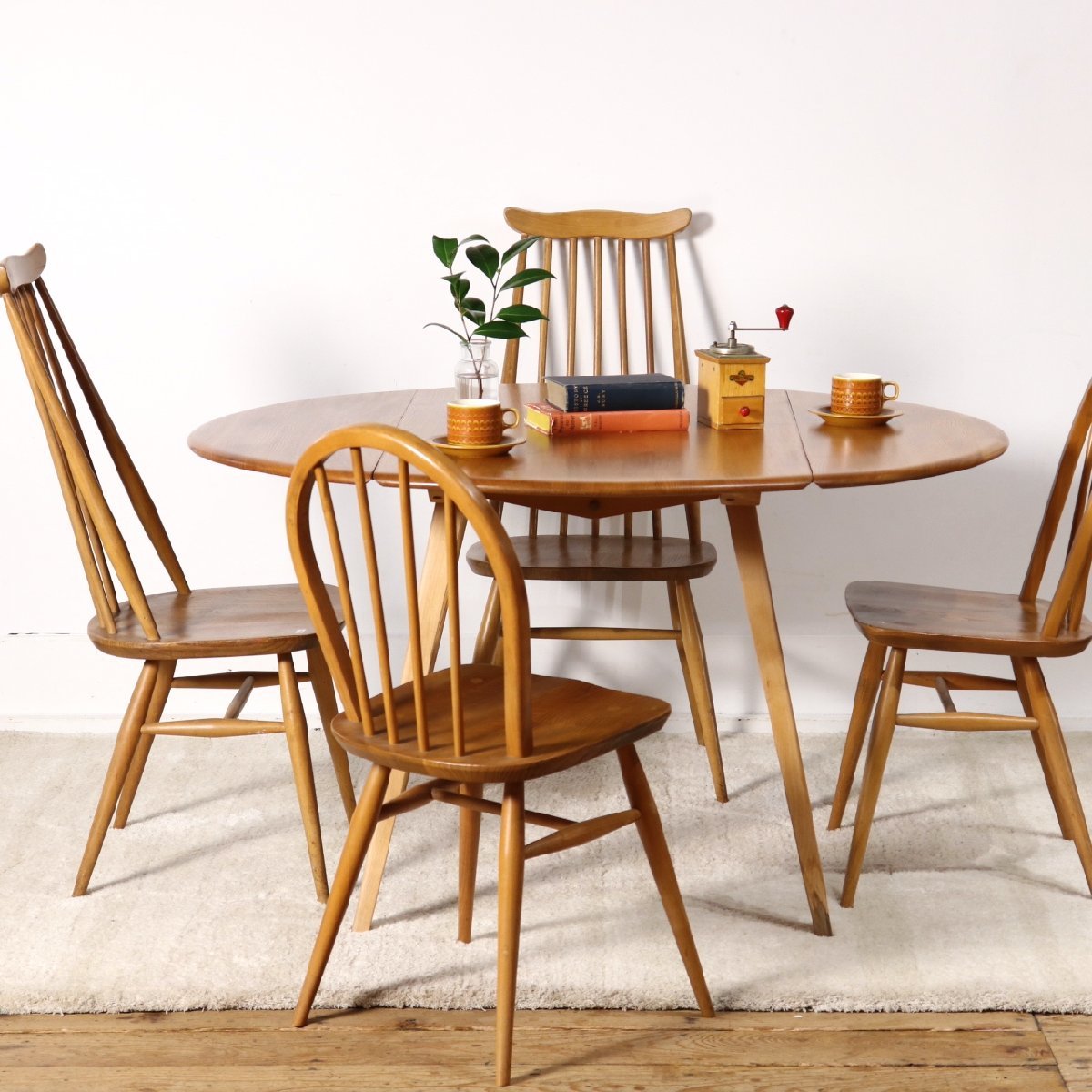 メンテ済・極美品】イギリス ERCOL ヴィンテージ ドロップリーフ 