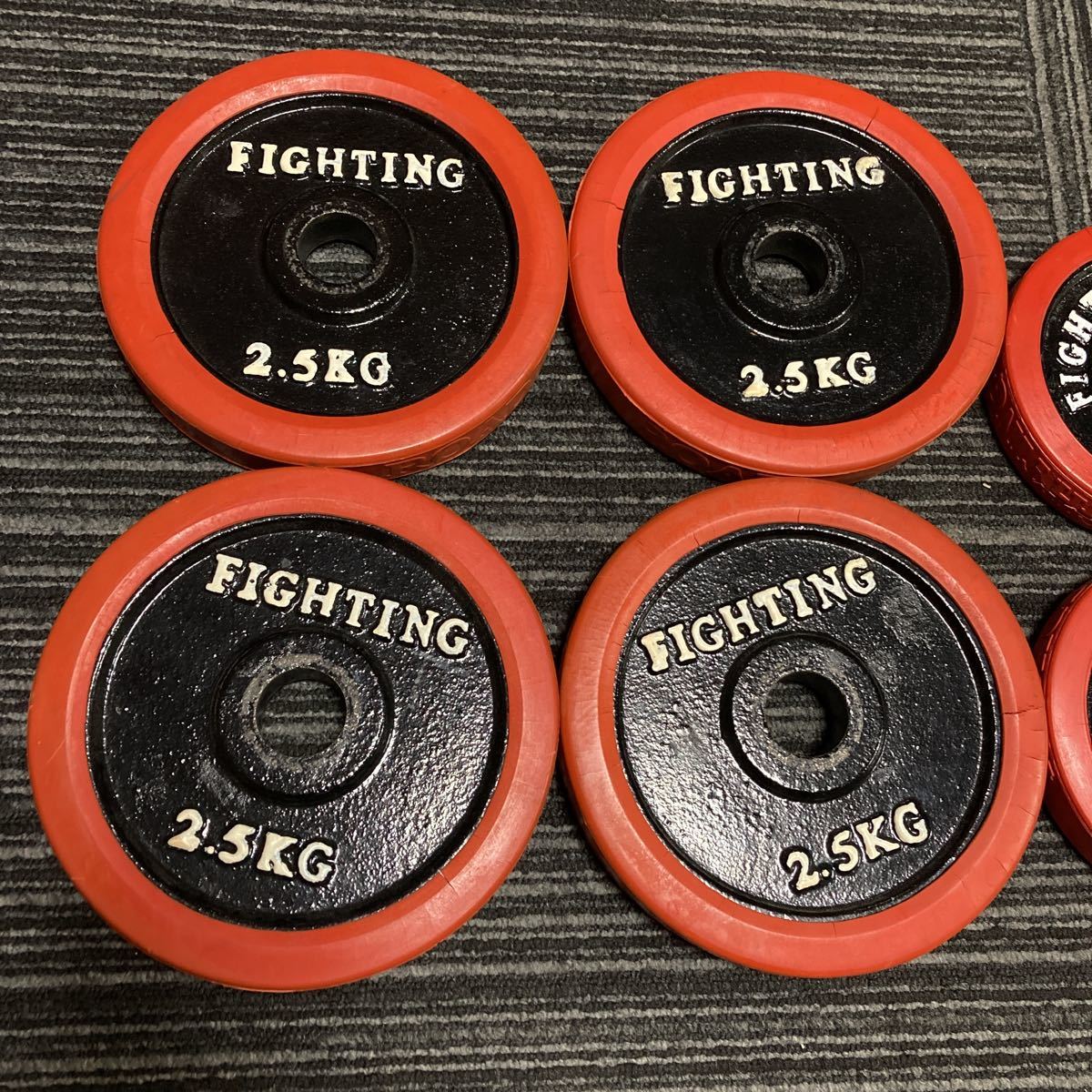 引き取り限定 オリンピック ラバープレート8個セット総重量140kg トレーニング/エクササイズ 引き取り限定 オリンピック ラバープレート