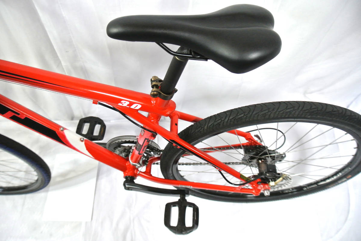 8-001 ☆ 1円～【GT】 ※ 3.0 S ディスク式 軽快MTB SHIMANO 24速 26 