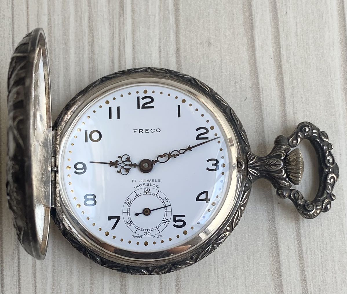 懐中時計 FRECO フレコ ハンター時計 手巻き 17石 スイスメイド FRECO