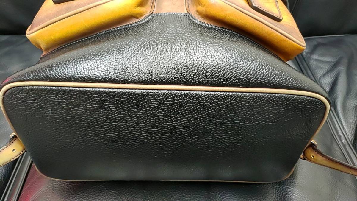 使用品 BERLUTI HORIZON ベルルッティ ホライゾン レザー バックパック 