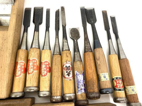 まとめ売り 鑿 たくさん （川越店【清忠 大入鑿 追入鑿 11本】埼玉県 