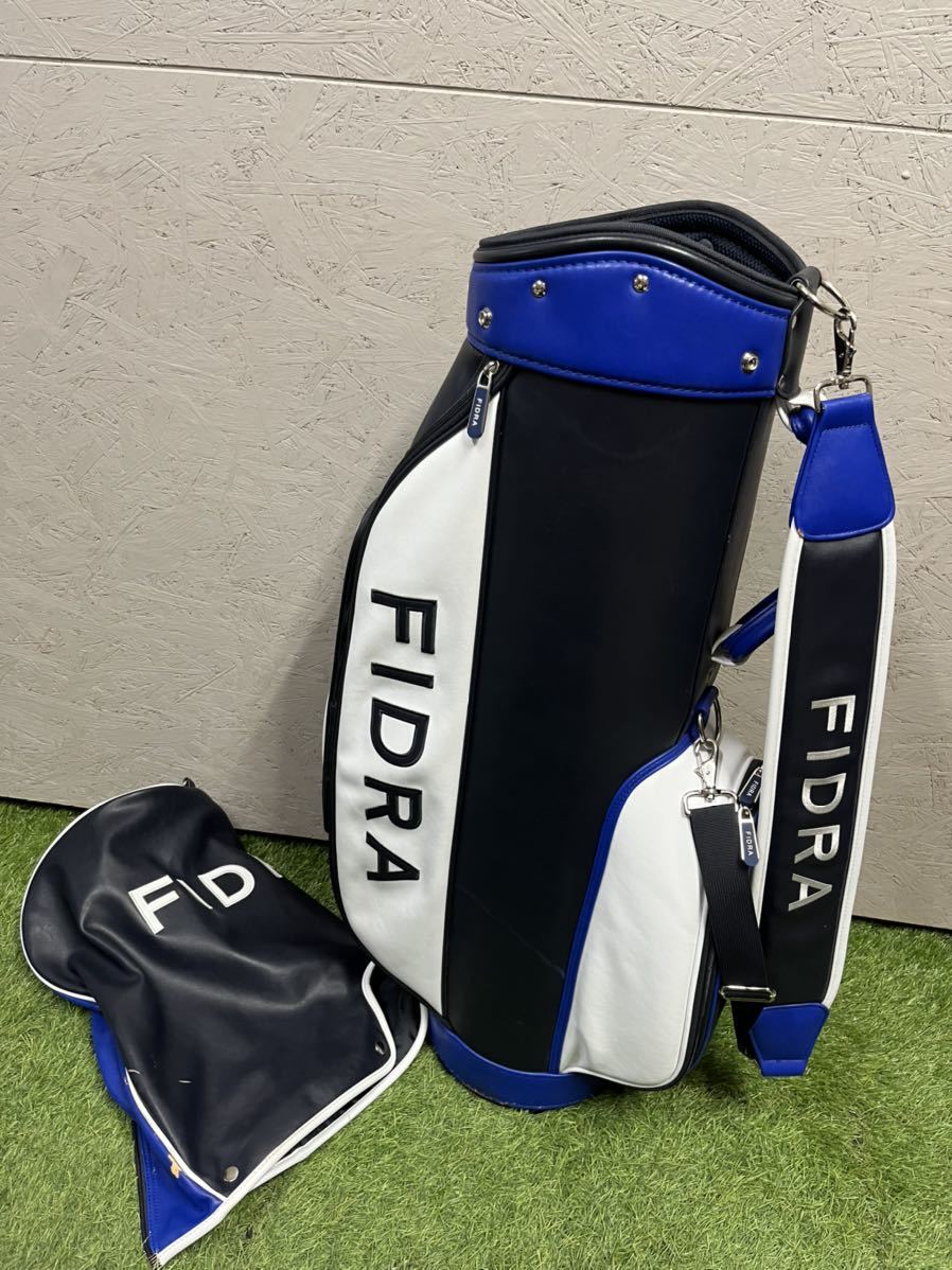 送料無料 希少 美品 フィドラ FIDRA ソフト合皮レザー キャディバッグ