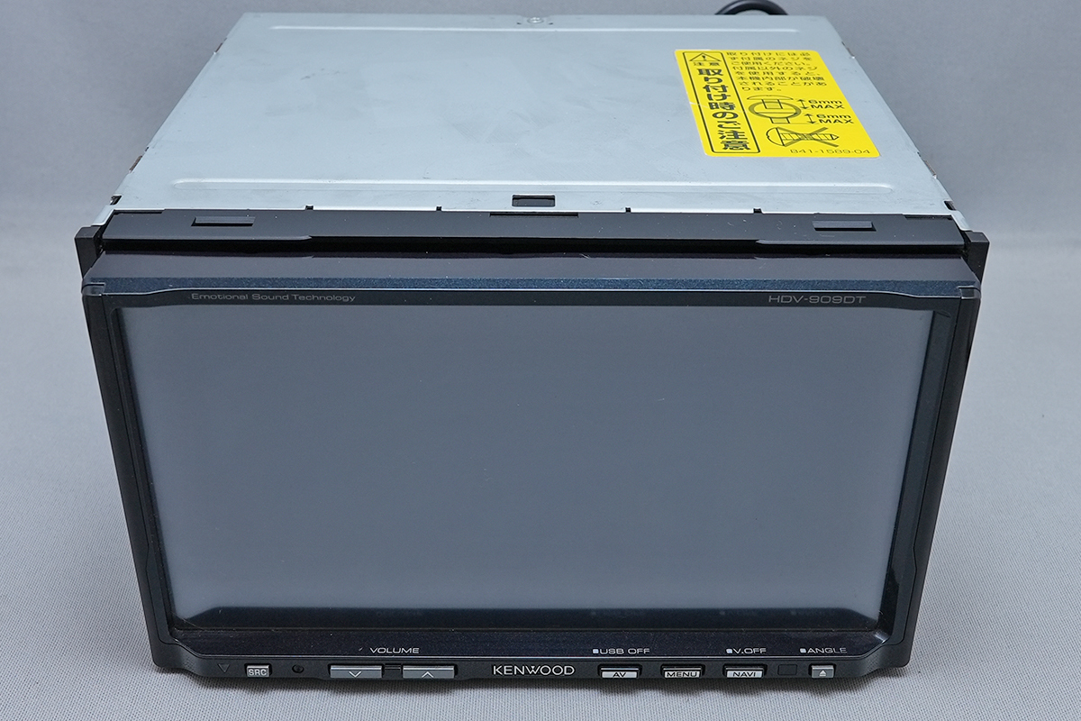 KENWOOD ケンウッド HDV-909DT HDD/CD/DVD/USB/フルセグ(地デジ) 汎用フィルムアンテナ付 中古正常動作品