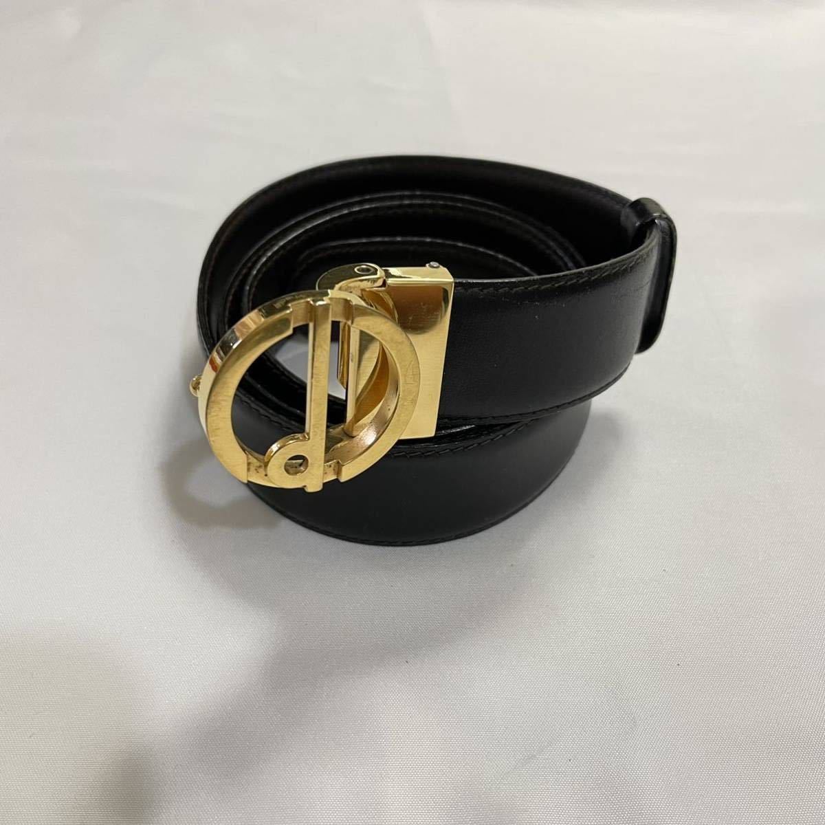 ダンヒル dunhill レザーベルト d ロゴプレート 本革 牛革 メンズ
