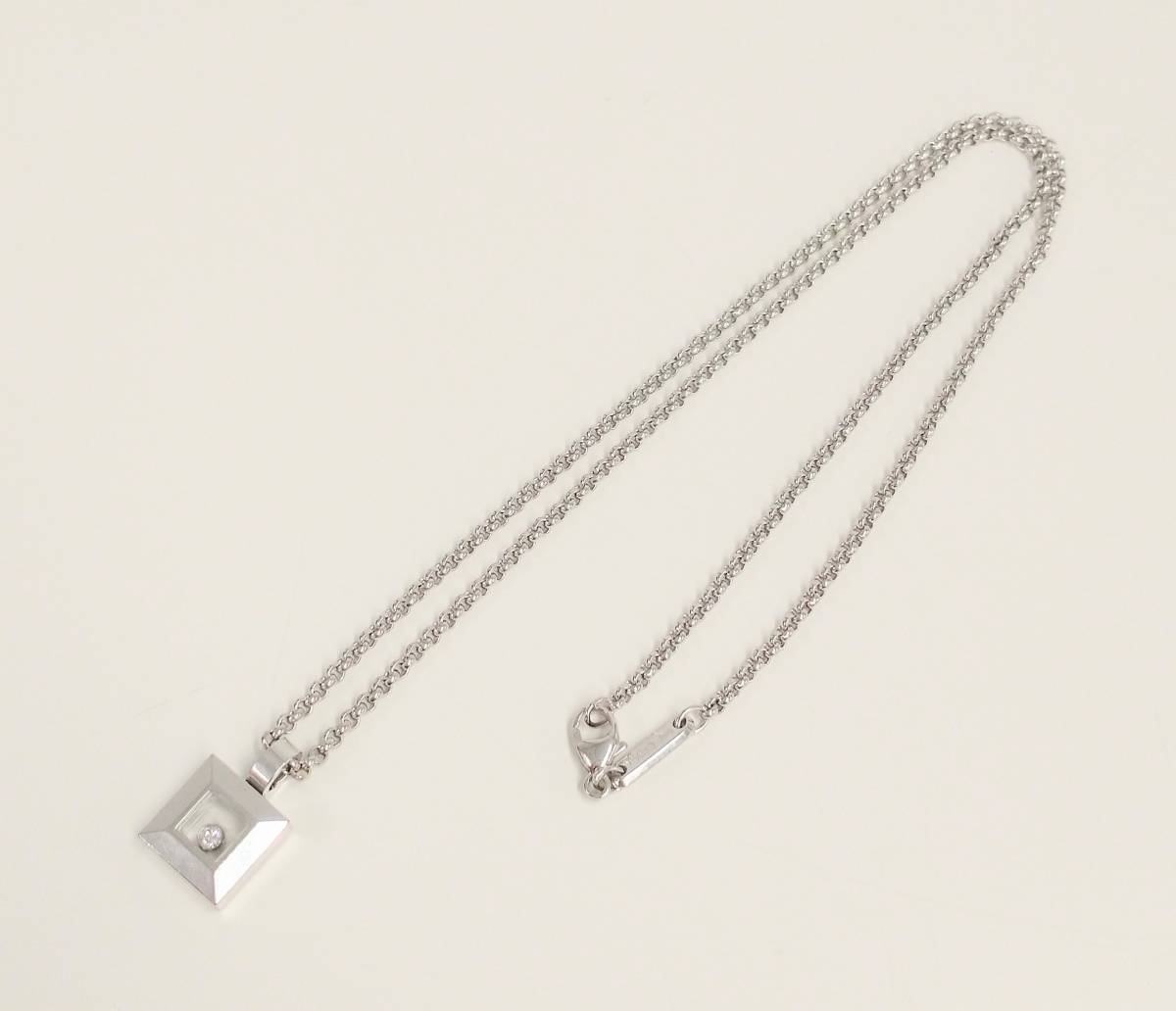 Chopard ショパール ハッピーダイヤモンド スクエア 1P ダイヤ K18WG