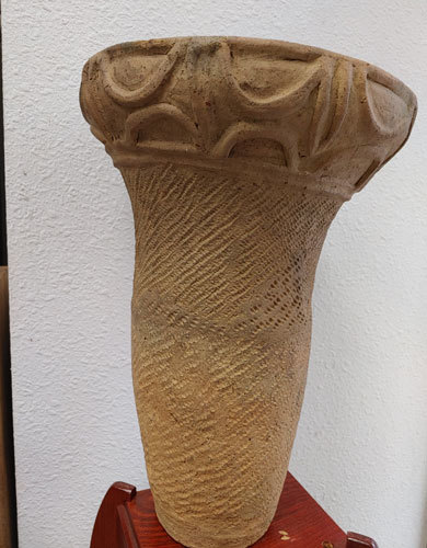 縄文期 伝茨城県出土 高さ36cm 大形 深鉢土器 加曽利E式土器 検 須恵