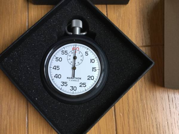 【美品】MARATHON マラソン 機械式 ストップウォッチST MARATHON マラソン フライバック機構機械式ストップウォッチST194003