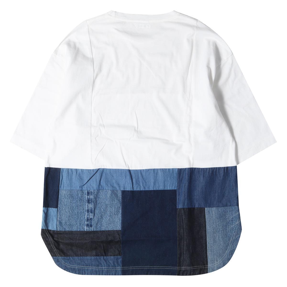 H.R.MARKET ハリウッドランチマーケット Tシャツ デニム パッチワーク 