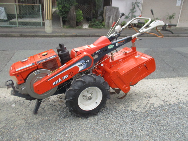 クボタディーゼル耕運機KRA85セル始動、バッテリー新品（良程度）(車体 