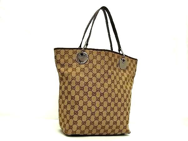 1円 GUCCI グッチ 120836 GGキャンバス トートバッグ ハンドバッグ