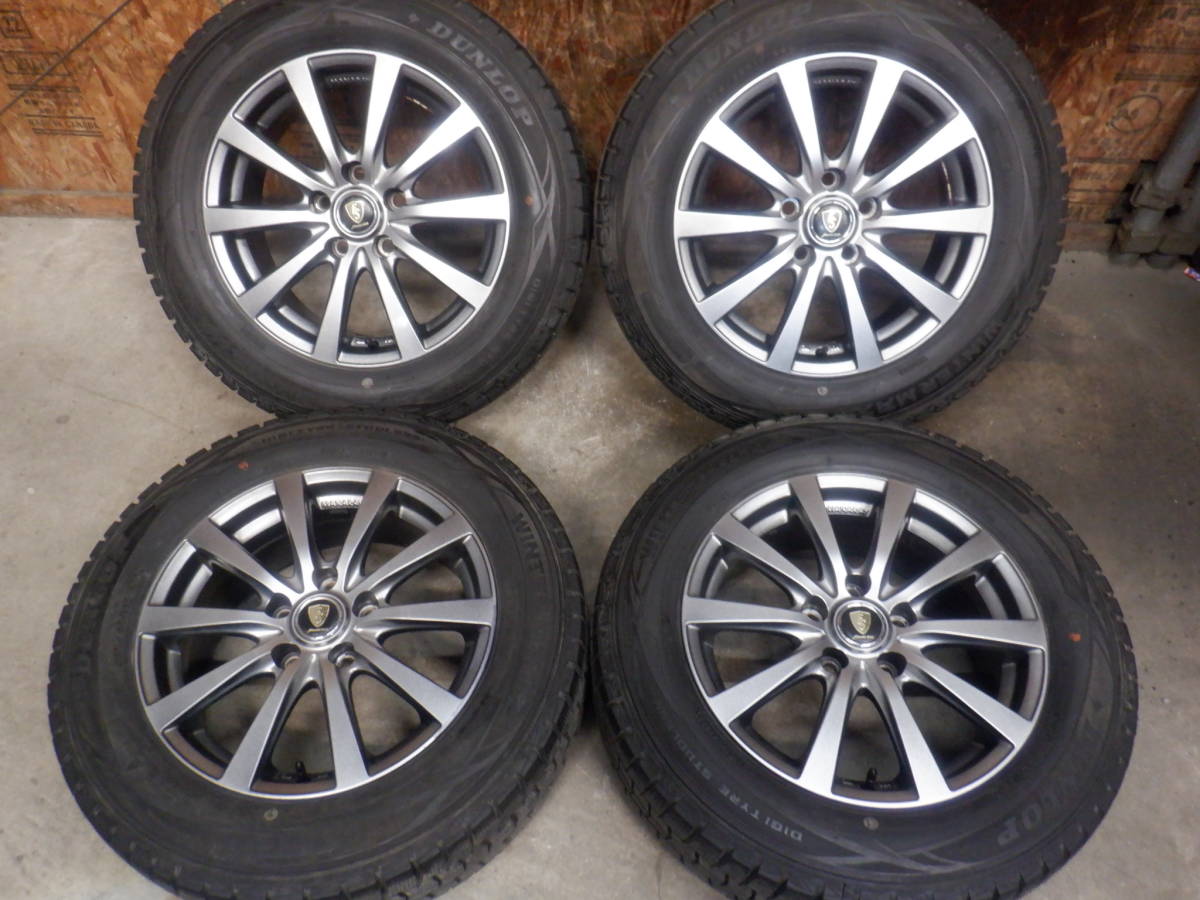 205/65R16溝有ダンロップスタッドレスタイヤ 16×6.5J+38 114.3 5H