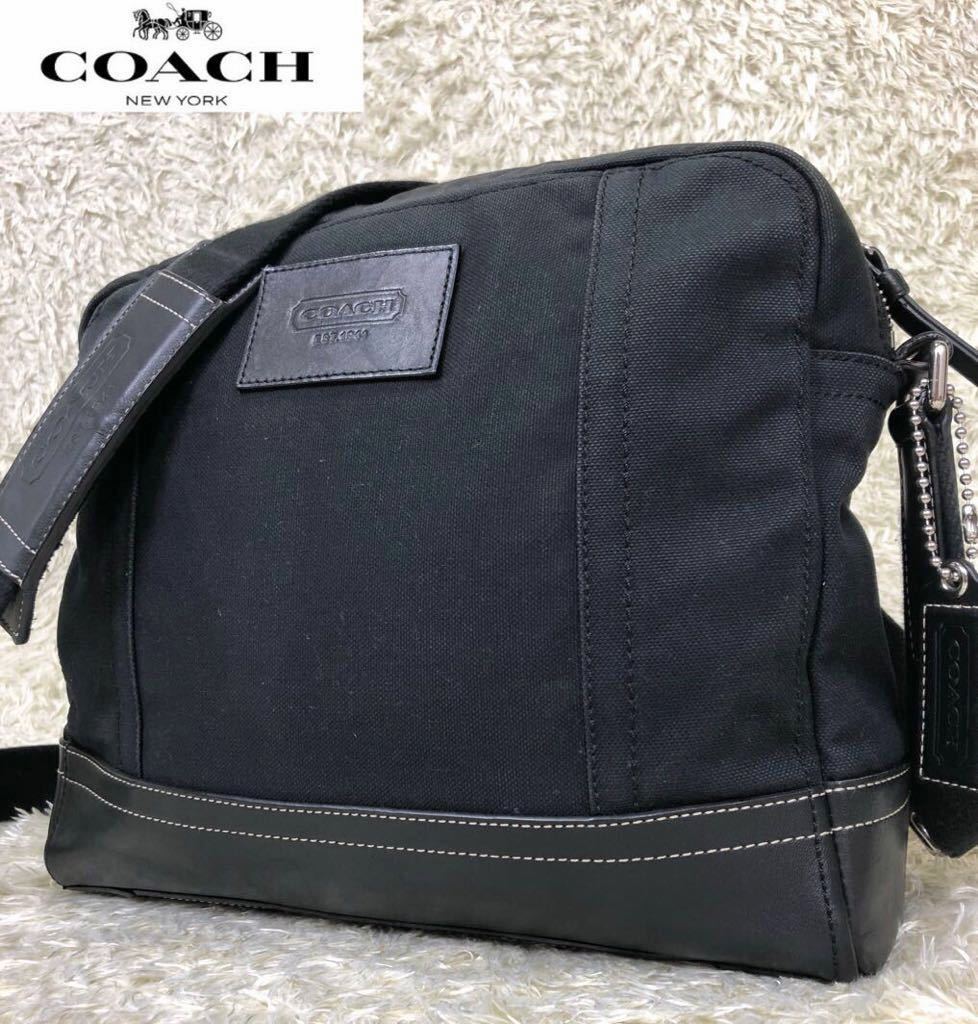 1円【メンズ必需品】COACH コーチ ショルダーバッグ 肩掛け 斜め掛け