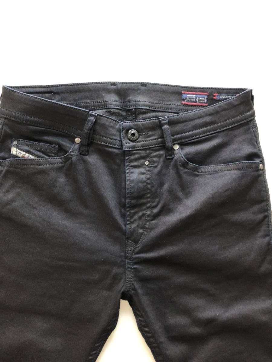 DIESEL ブラックスリム ジョグジーンズ W28 ☆DIESELオールブラック 