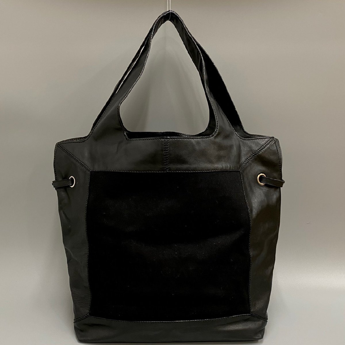 1円 極 美品 GIVENCHY ジバンシィ ジバンシー ロゴ レザー 本革