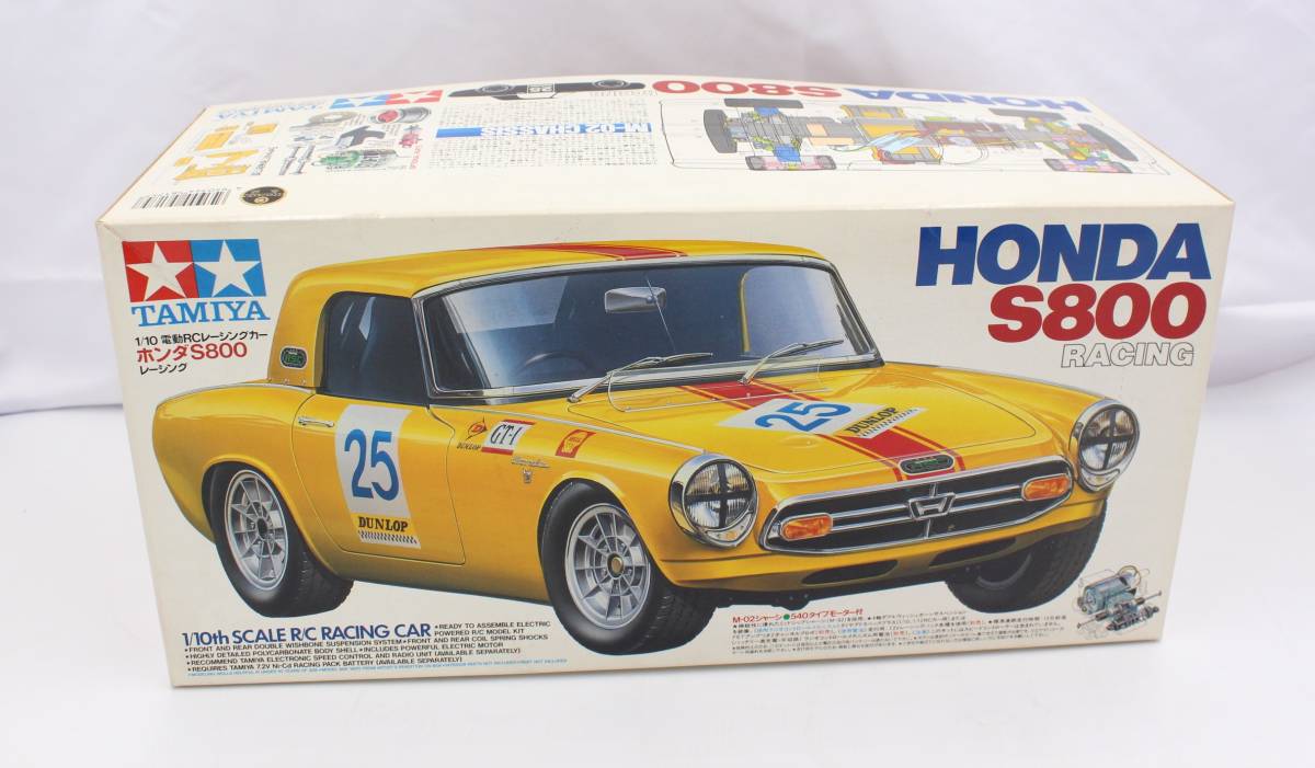 ト静】 ☆ TAMIYA タミヤ 1/10 ホンダS800 HONDA レーシングカー 電動