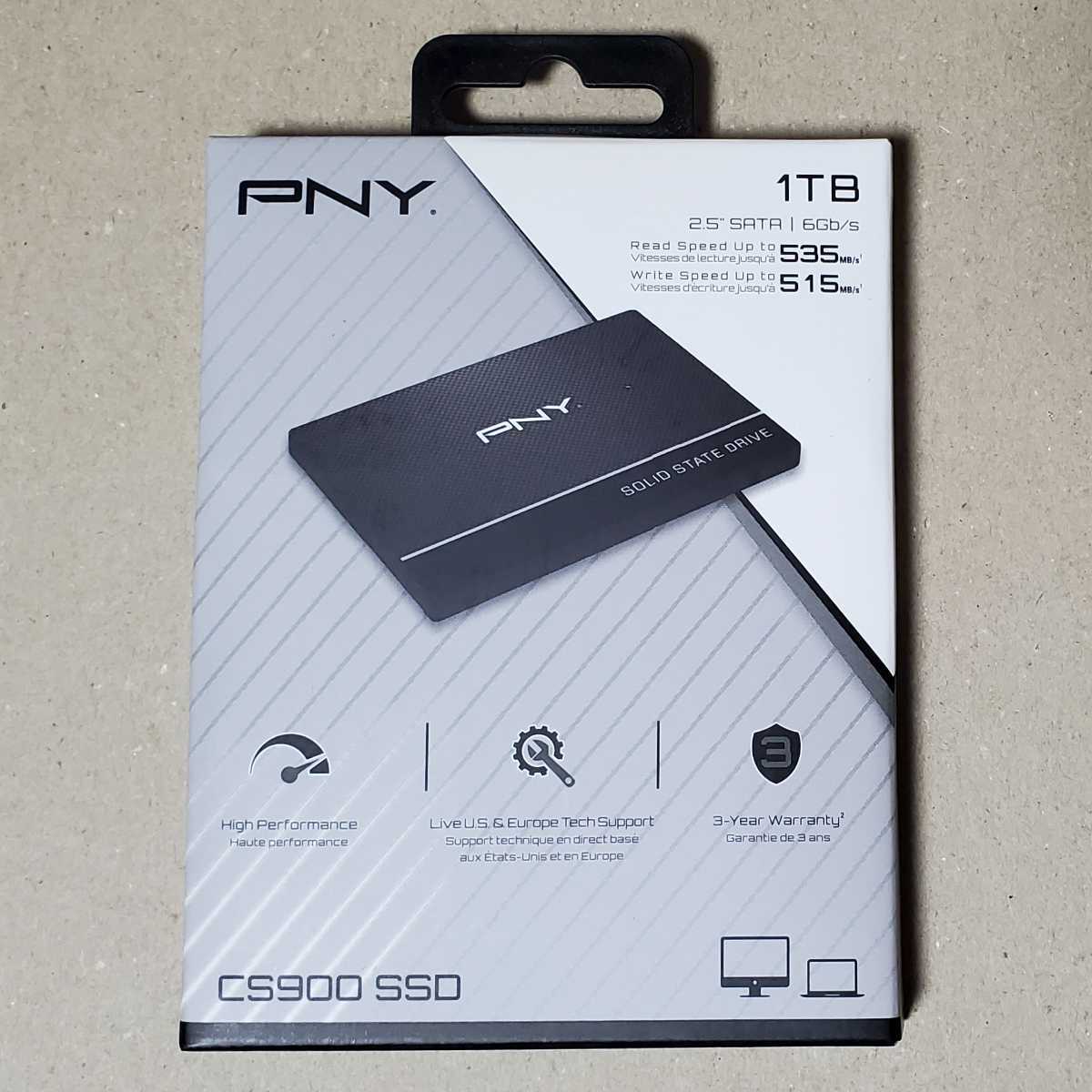 新品】PNY 2.5インチ 内蔵SSD 1TB(1000GB) SSD7CS900-1TB-RB PNY CS900