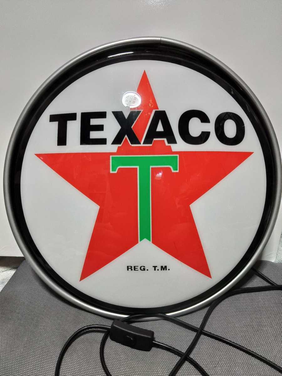 TEXACOテキサコ 直径42丸型電飾看板(屋内用)アメリカン雑貨 ルート66