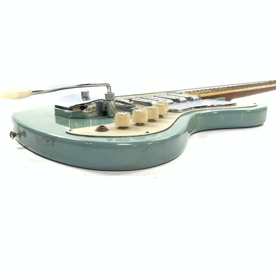 KAWAI カワイ ビザールギター 青系 日本製 ハードケース付き 現状品の