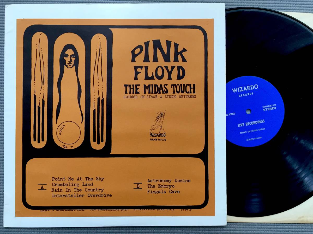 人気セール，新品 PINK FLOYD THE MIDAS TOUCH 初回盤WIZARDO 大判スリックジャケ ヴィンテージ ブートLP TMOQ(Pink Floyd)｜売買されたオークション情報、yahooの商品情報をアーカイブ公開 - オークファン P