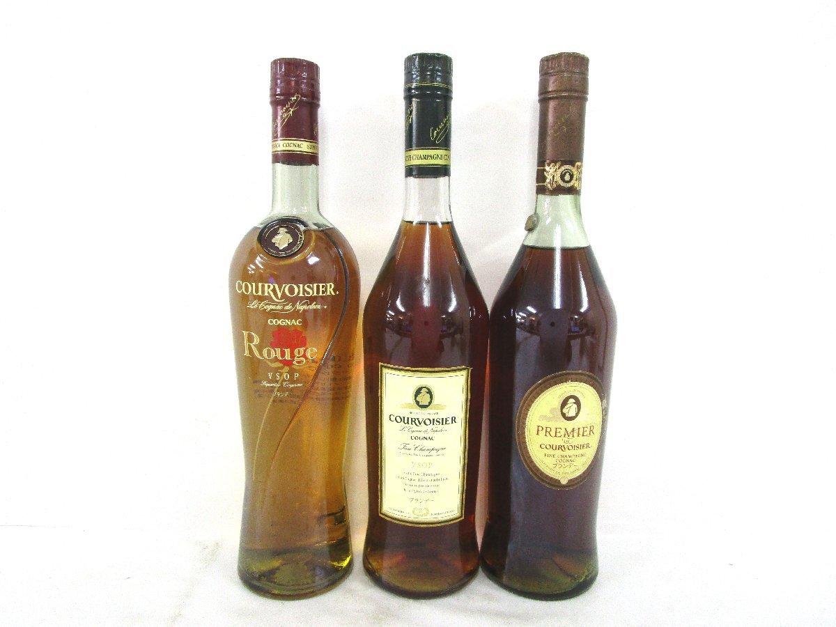 古酒 未開栓 3本セット COURVOISIER クルボアジェ PREMIERE Rouge VSOP 