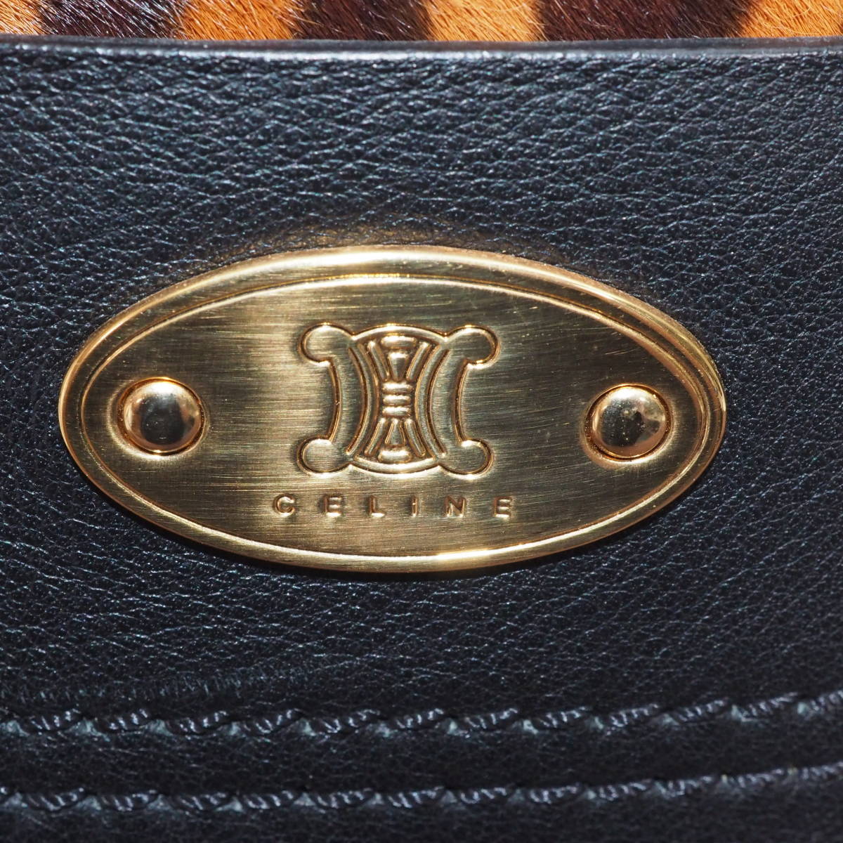 セリーヌ ブギー バック CELINE PARIS ハラコ レオパード ハンドバッグ 