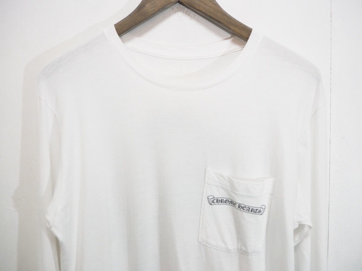 クロムハーツ 長袖シャツ M ホワイト クロムハーツロングTシャツCH