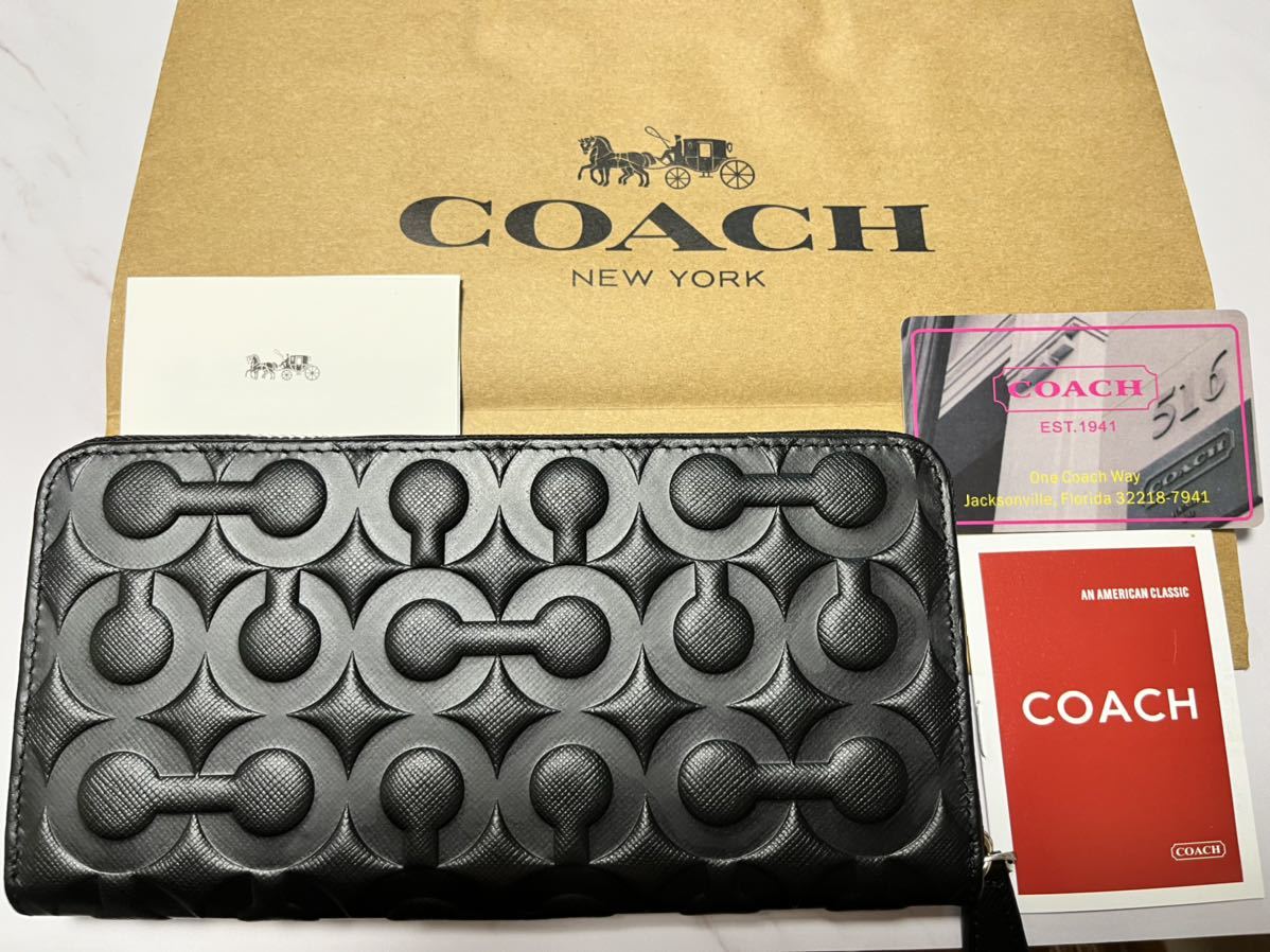高品質，人気SALE 33 1円COACH ブラック 長財布 アウトレットF60735(女性用財布)｜売買されたオークション情報、yahooの商品情報をアーカイブ公開 - オークファン 服飾小物