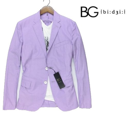 F084新品▼春夏 BG ビージー シャンブレー テーラードジャケット