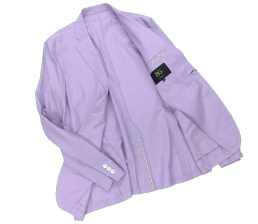 F084新品▼春夏 BG ビージー シャンブレー テーラードジャケット