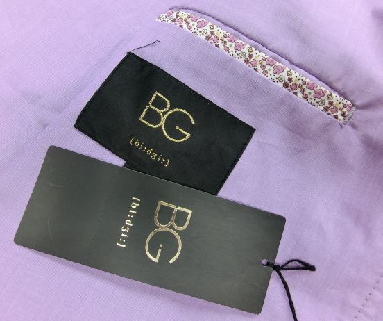 F084新品▼春夏 BG ビージー シャンブレー テーラードジャケット