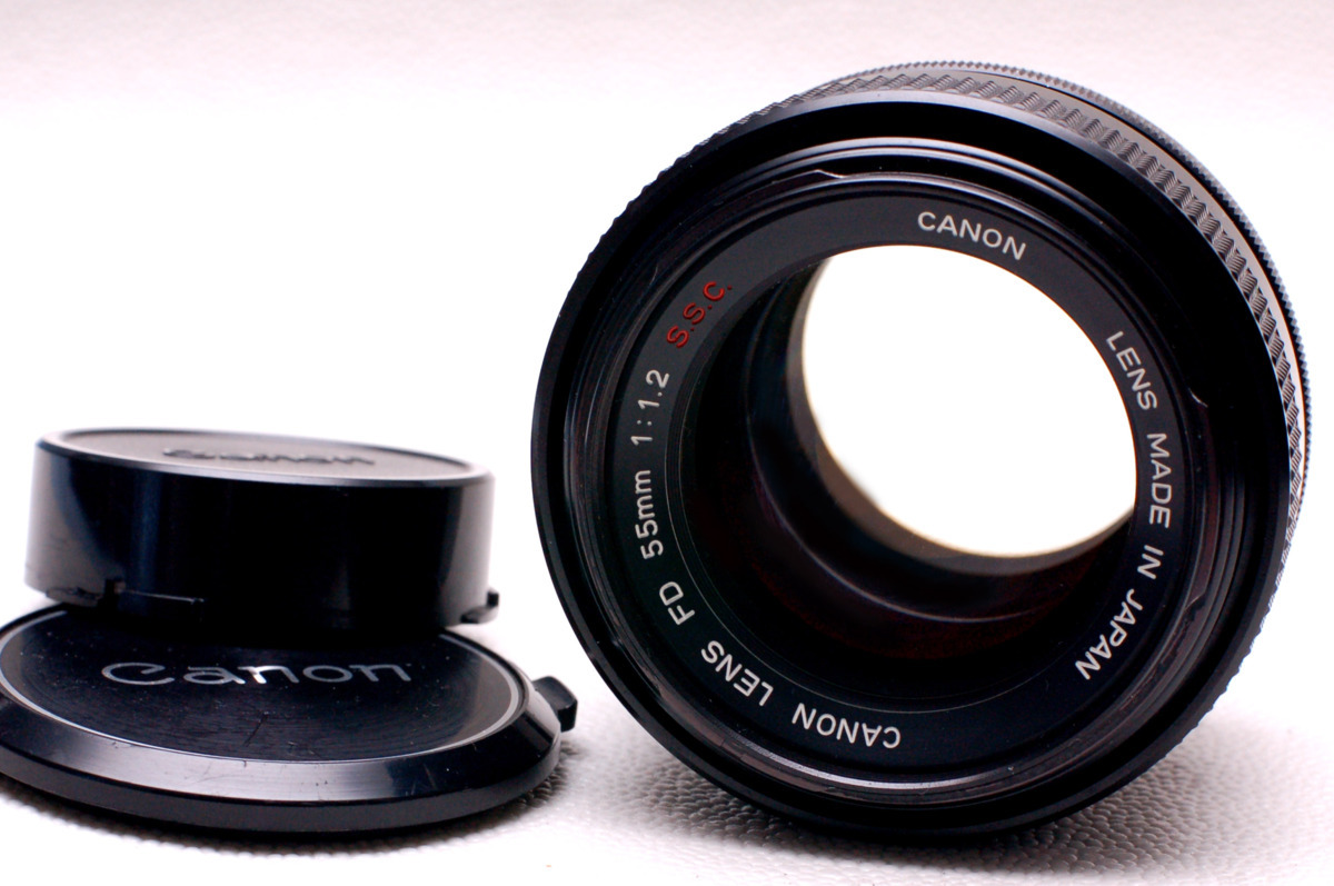Canon キャノン 純正 FD 55mm 高級単焦点レンズ 1:1.2 希少な作動品 FD 55mm Canon - Camera 一眼