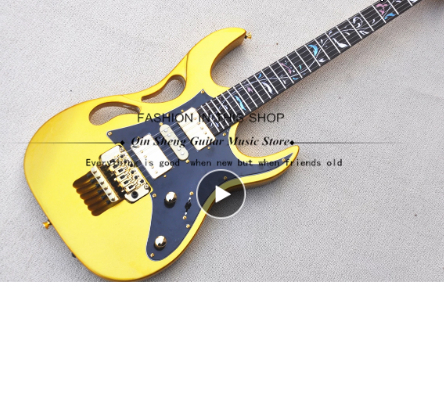 6弦エレキギター　カラー選択可　ゴールド　メタルグリーン　ブラック　トレモロブリッジ　スカロップ加工　指板　モンキーグリップ