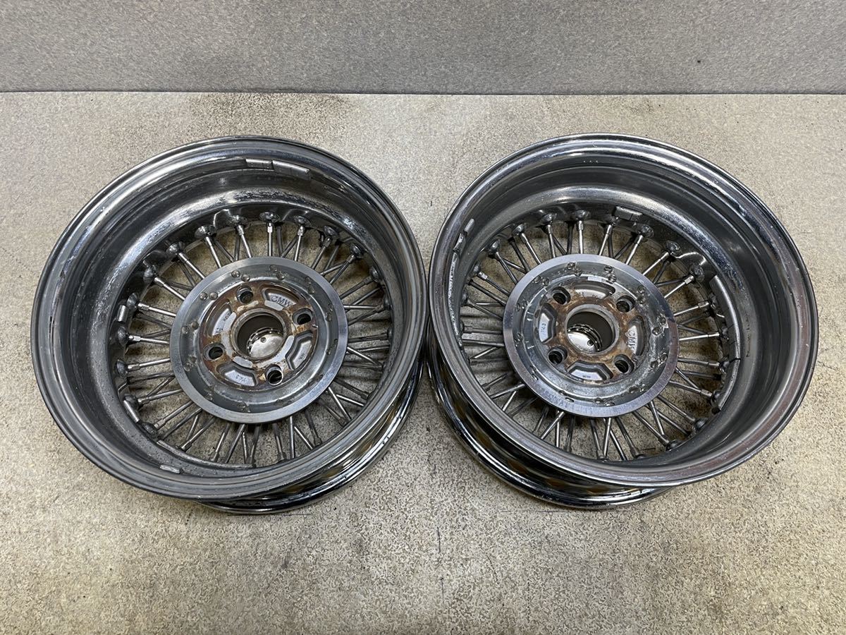 WEXLER Silver Web ワイヤーホイール　15インチ Silver Web WEXLER ワイヤーホイール 15インチ 15x6.5J 114.3/4H 中古2