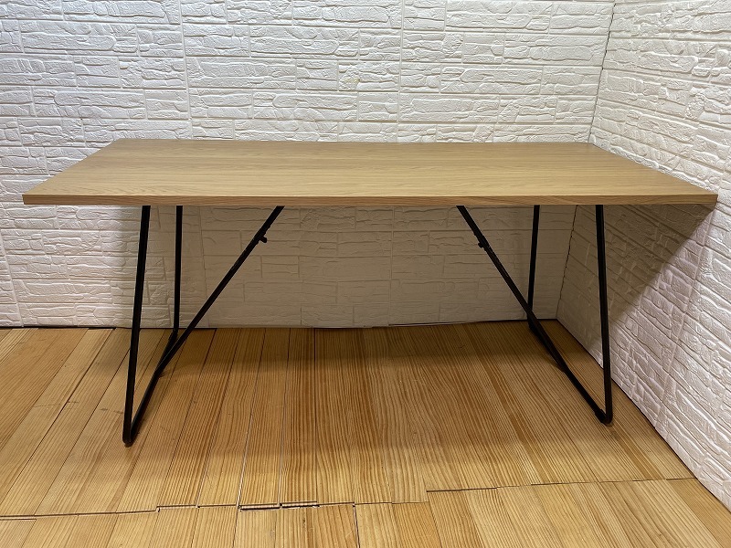 ☆無印良品 折りたたみテーブル オーク材 幅160㎝☆(無印良品)｜売買
