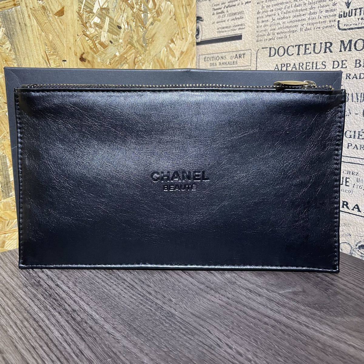 【新品未使用】CHANEL シャネル レザーポーチ クラッチバッグ