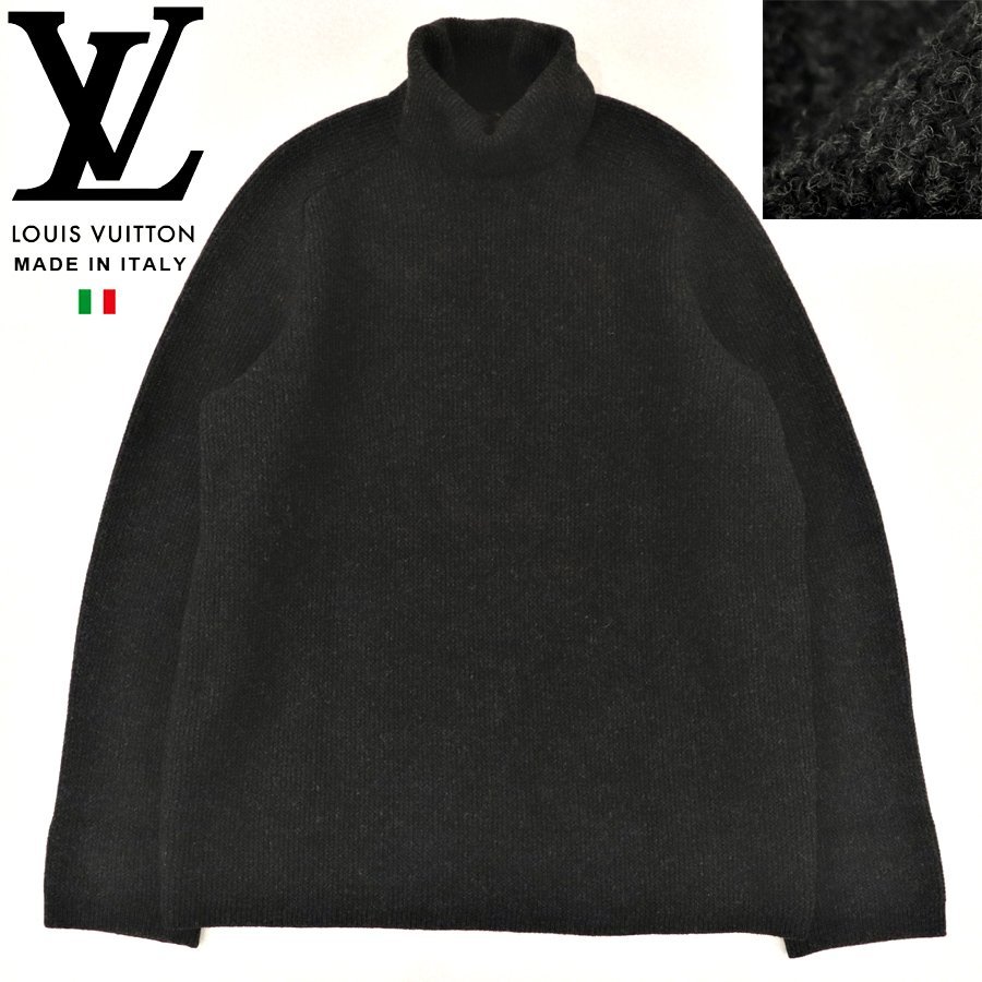  参考価格￥165 000- イタリア製 ルイ ヴィトン ラムウール100％ タートルネック 肉厚 ざっくりニット セーター 黒 M JP:L(その他)｜売買されたオークション情報、yahooの商品情報をアーカイブ公開 男性用