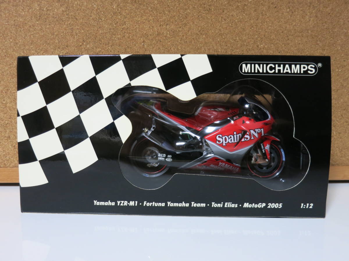 Miniature Moto Minichamps 1/12 Yamaha YZR-M1 – T. Elias MotoGP 2005 – Occasion