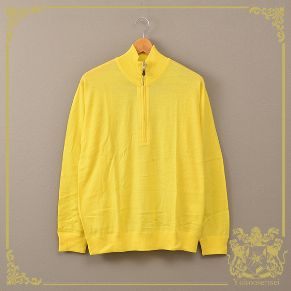 最高級未使用SEDUCTION de NICOLE/48/ジップ付ニットセーター/黄