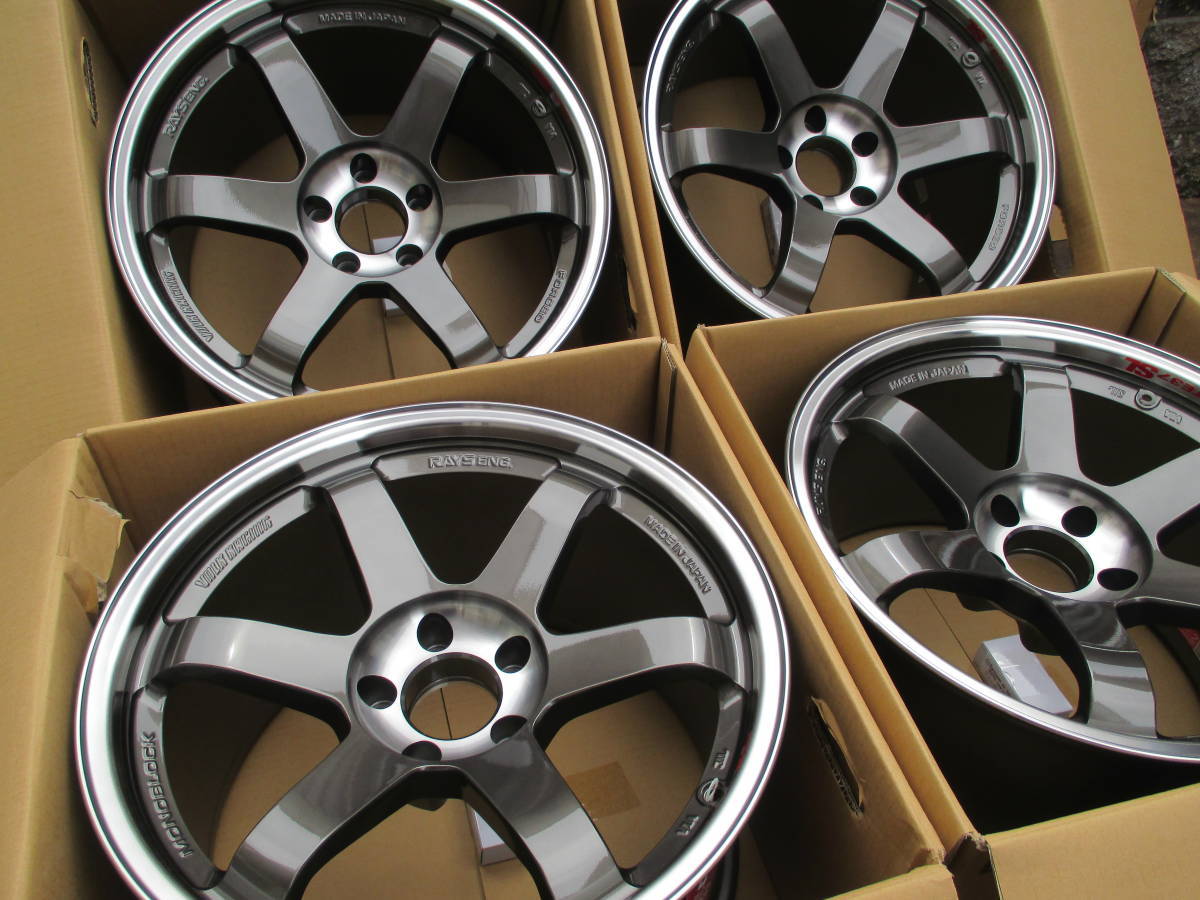【廃盤】スーパーラップ RAYS TE37 SL 18×11.0J +18 5H-PCD114.3 PG 4本 ■ レイズ ボルクレーシング BNR34 BCNR33 BNR32 GT-R GTR 
