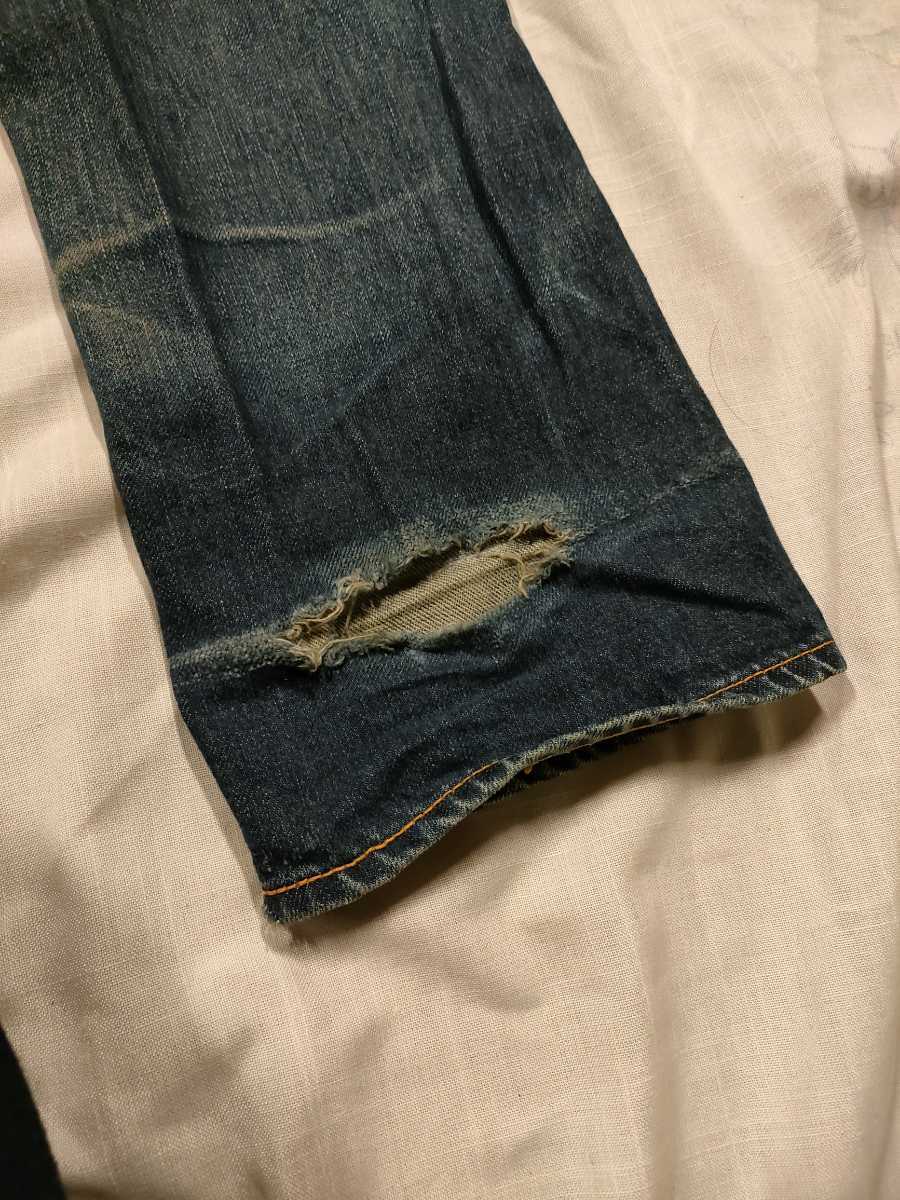 完成 U無し EVISU 2501xx 鯛釣りパッチ エビスジーンズ 初期 EVISU U