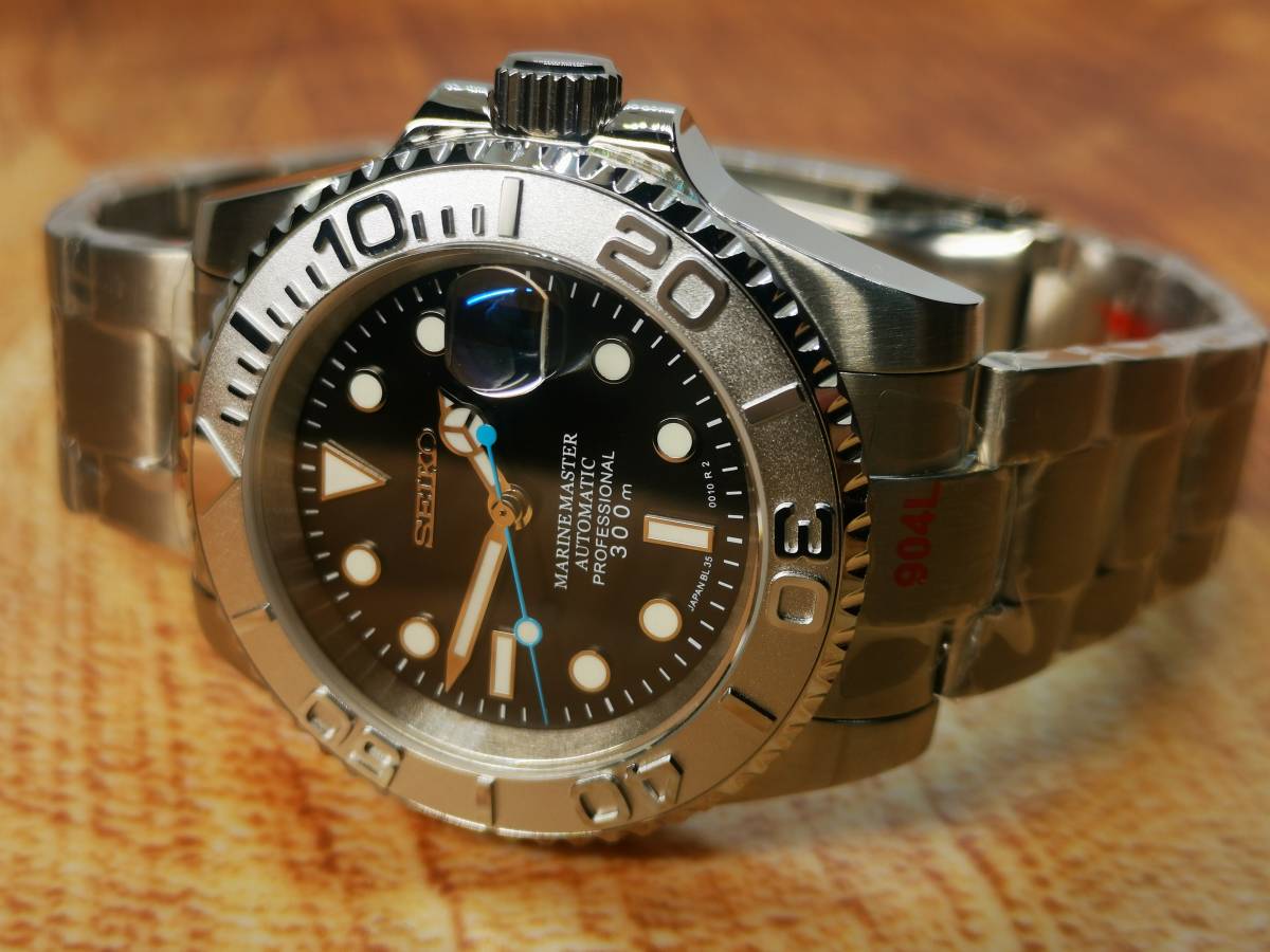 1円〜 未使用 SEIKO カスタム ダイバー 40mm SS NH35 オマージュ 