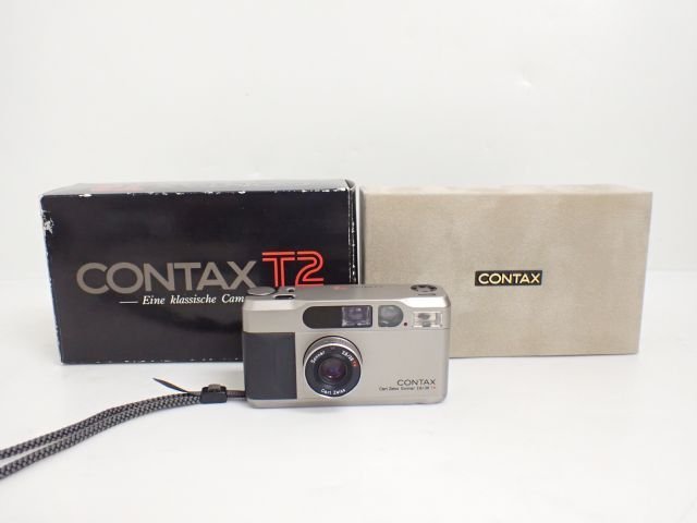 CONTAX T2 シルバー コンパクトフィルムカメラ 動作確認文章参照 CONTAX T2 コンタックス C041449) フィルムカメラ カメラ コンパクト