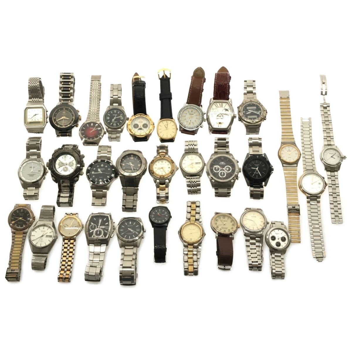 メンズ腕時計 30本まとめ SEIKO CITIZEN CASIO GUESS 等 自動巻き 