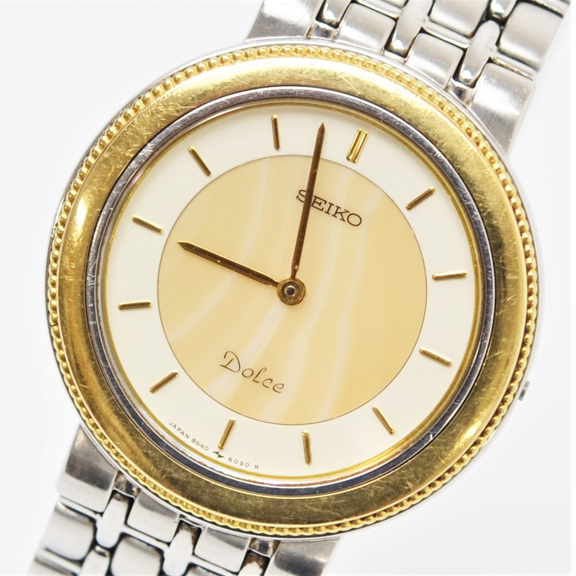 ✨SEIKO✨セイコー✨18KT✨DOLCE✨8N40-6060✨腕時計✨ SEIKO セイコー DOLCE ドルチェ 8N40-6060 18KTベゼル クォーツ コンビ