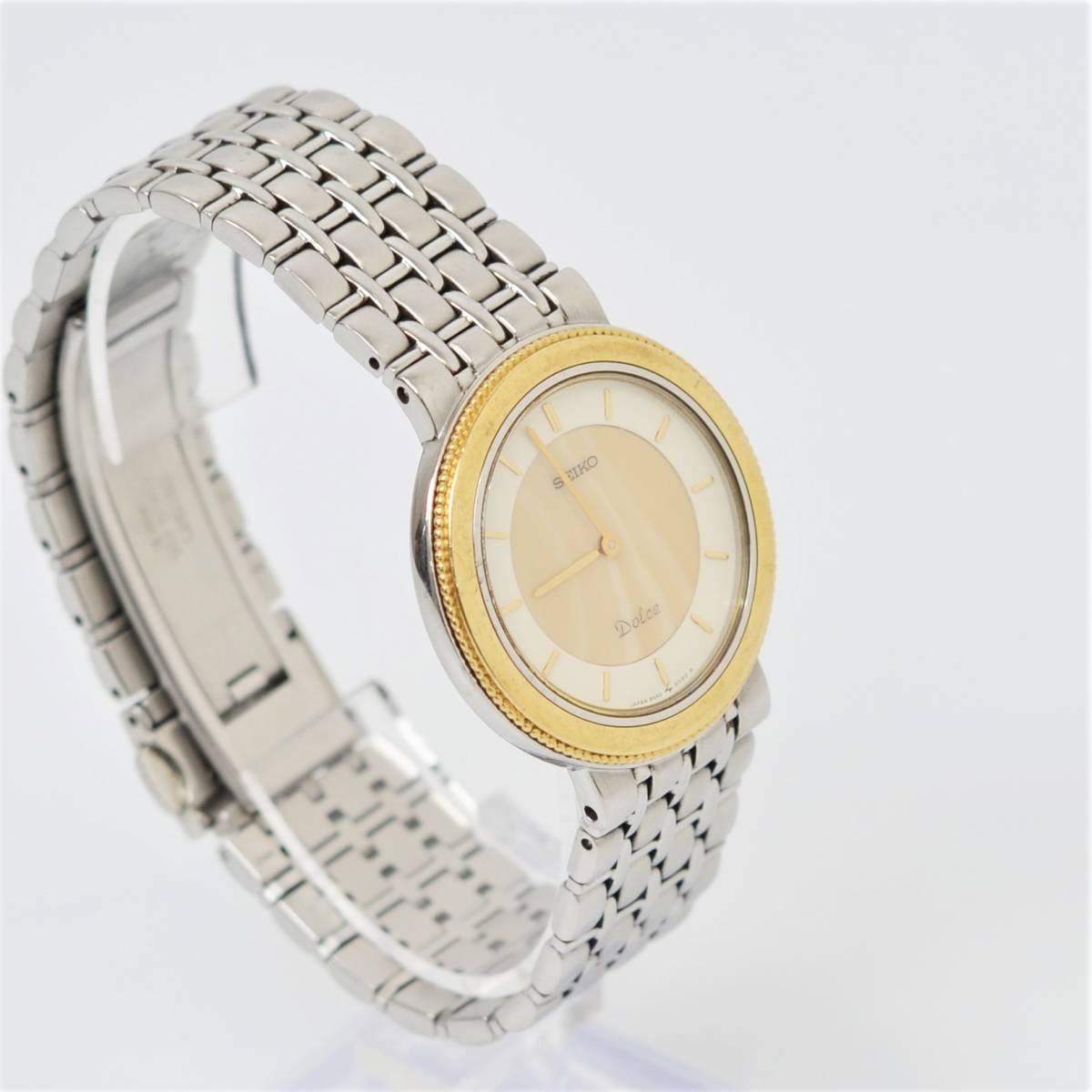 ✨SEIKO✨セイコー✨18KT✨DOLCE✨8N40-6060✨腕時計✨ SEIKO セイコー DOLCE ドルチェ 8N40-6060 18KTベゼル クォーツ コンビ