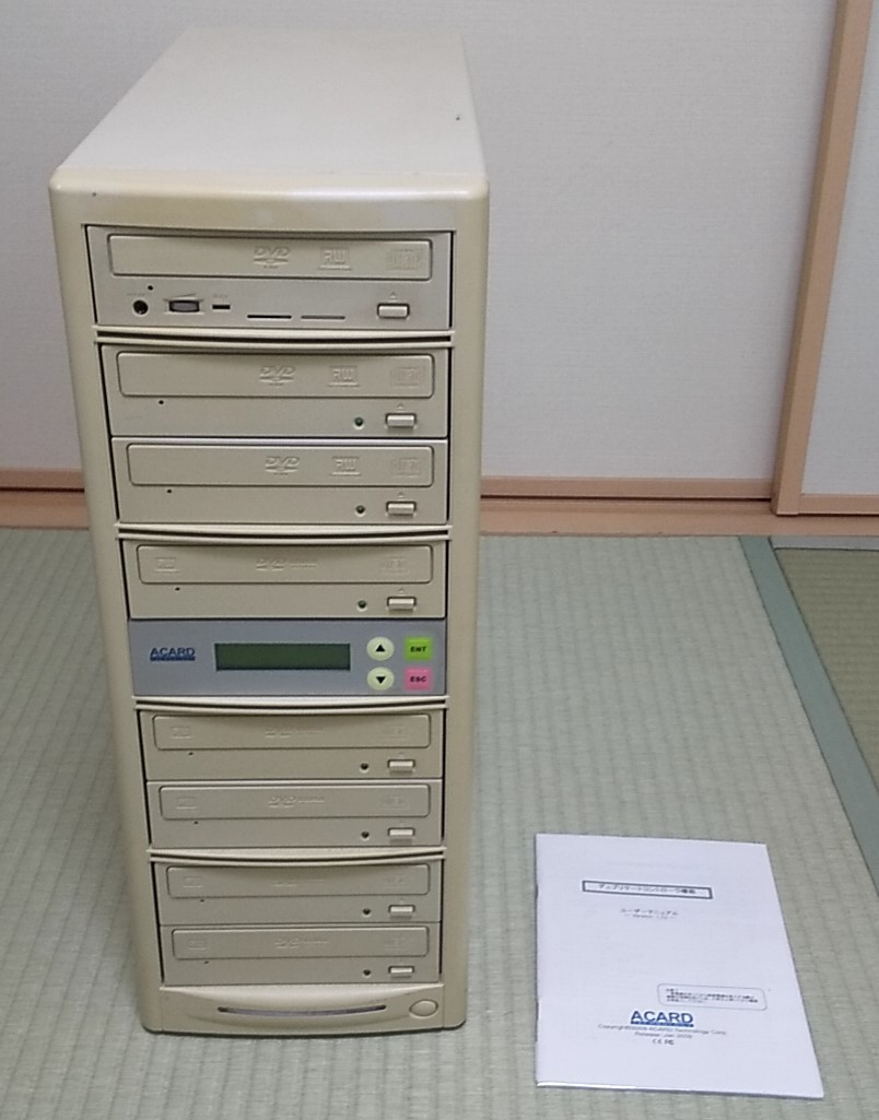 ACARD DVD・BDデュプリケーター PioneerBDx4+HDD⁄動作品・証拠ビデオ有