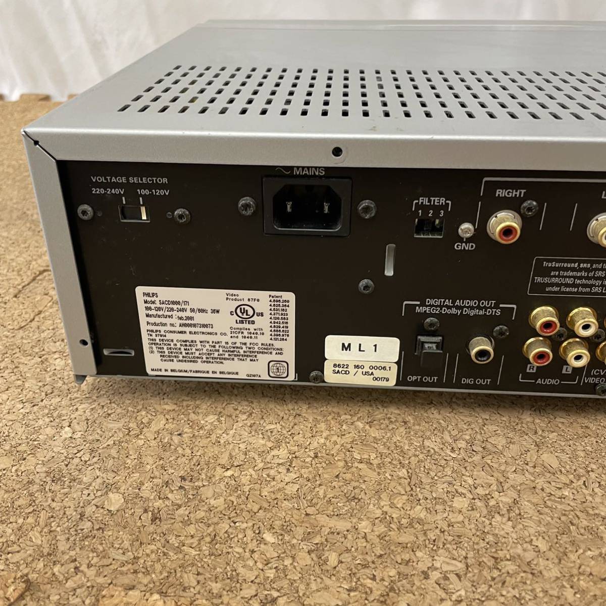 HOT，大人気 □ 【999円スタート】PHILIPS フィリップス SACDプレーヤー SACD1000 SUPER AUDIO CDデッキ CDプレーヤー レトロ　ヴィンテージ