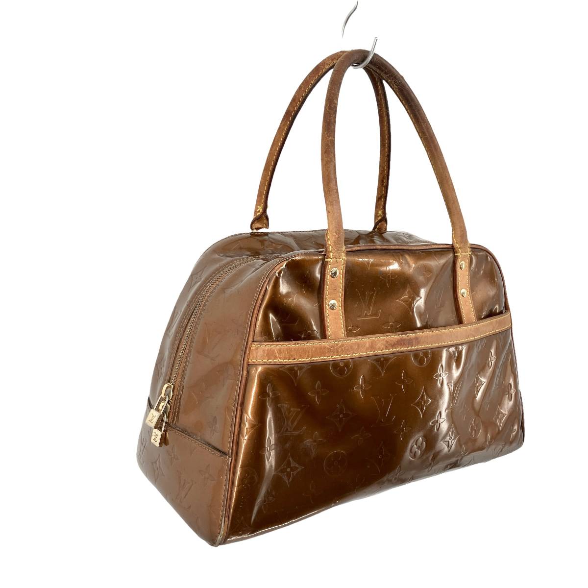 ジャンク ルイヴィトン LOUIS VUITTON ヴェルニ ブロンズ レザー 