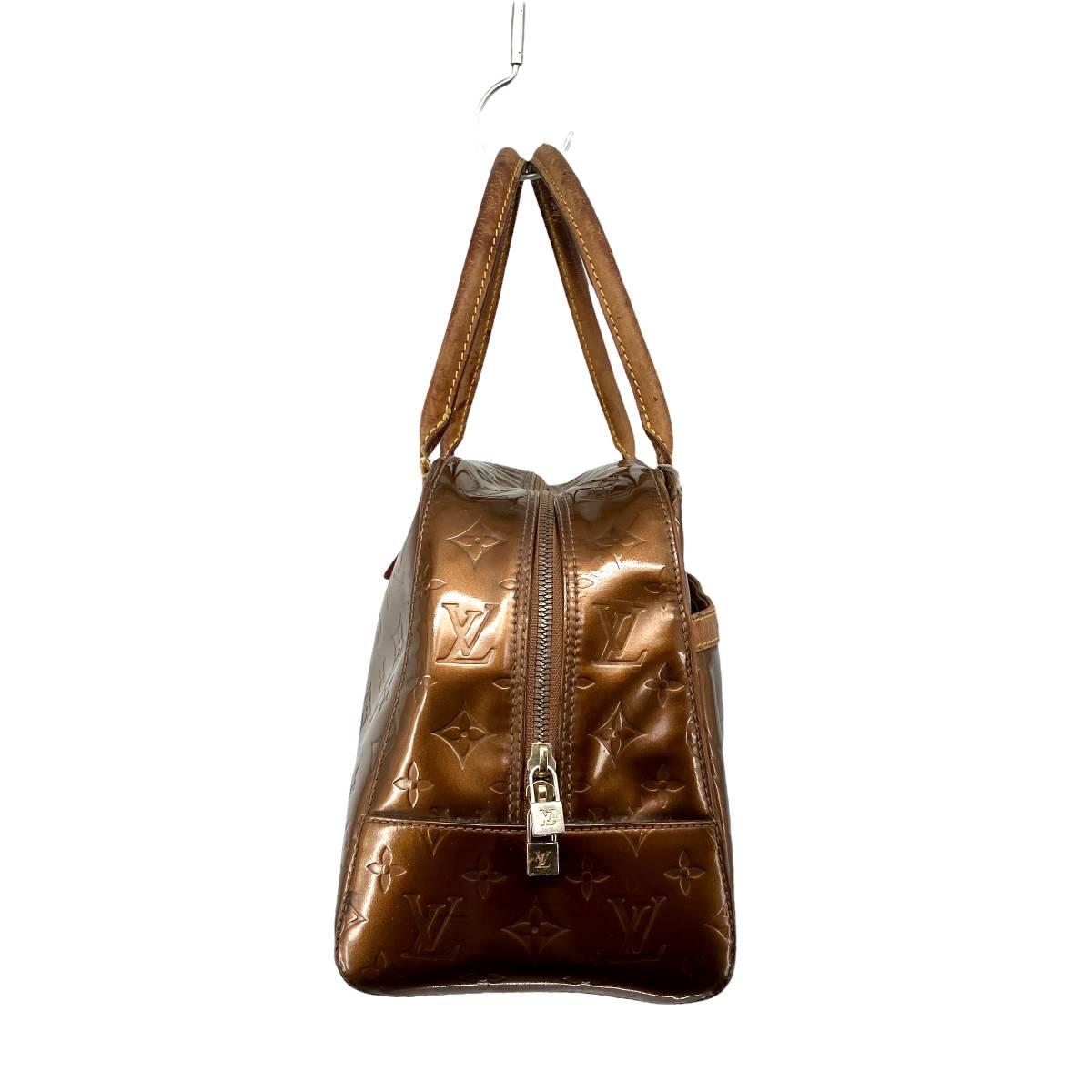 ジャンク ルイヴィトン LOUIS VUITTON ヴェルニ ブロンズ レザー 